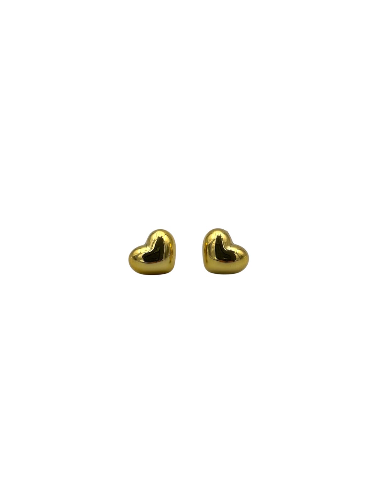 Orecchini cuore bombato gold - 1