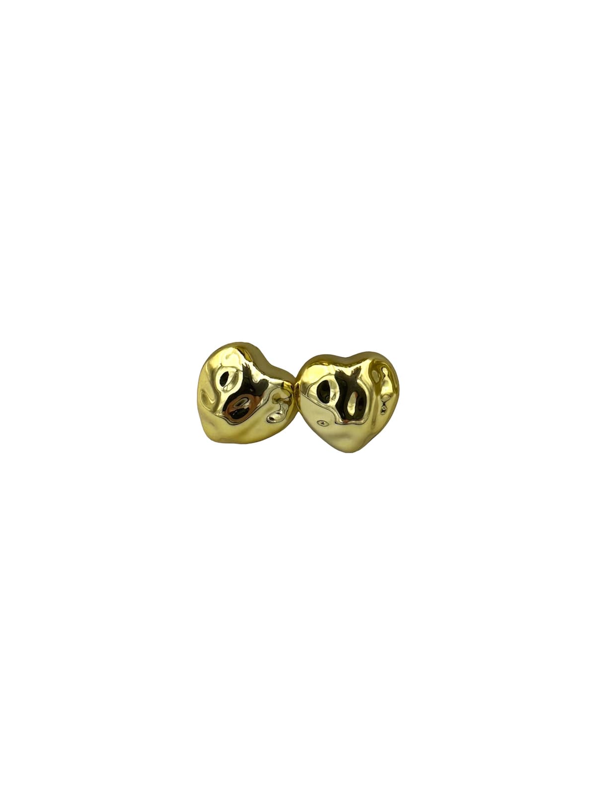 Orecchini cuore ondulato gold - 1
