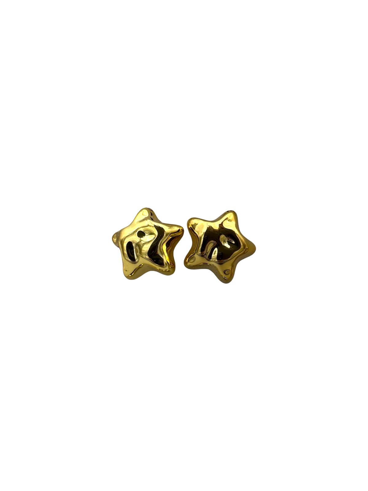 Orecchini stella ondulata gold - 1