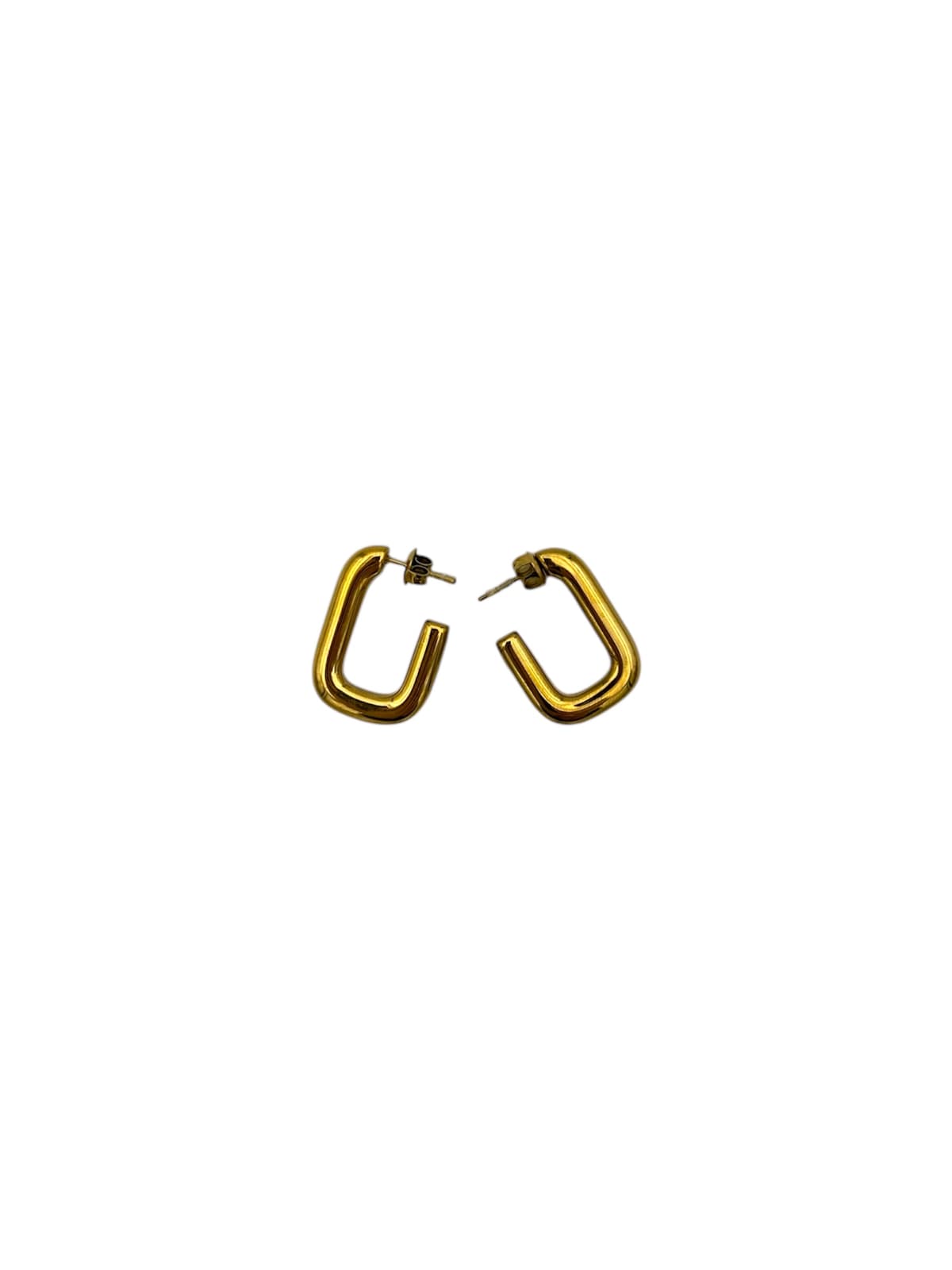 Orecchini rettangolo gold - 1