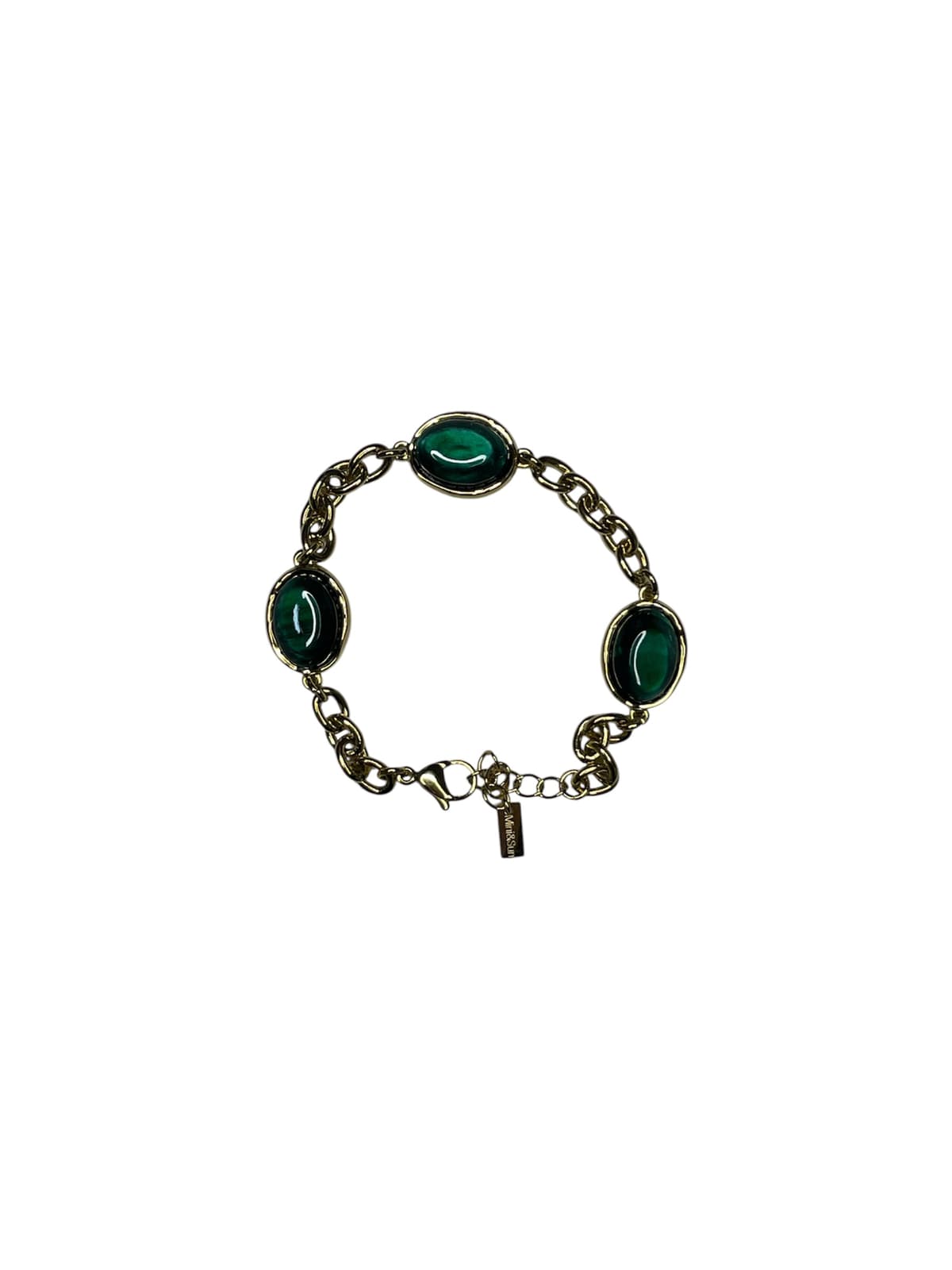 Bracciale vintage perla verde - 1
