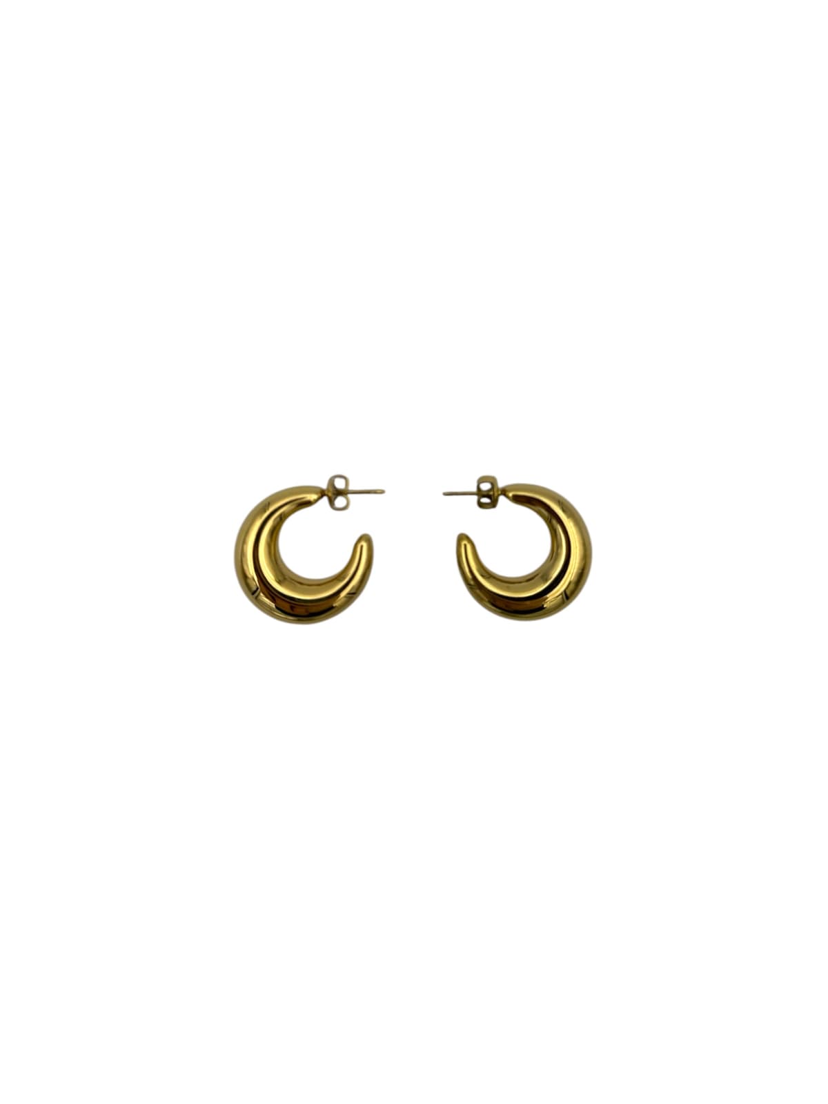 Orecchini cerchietto big gold - 1