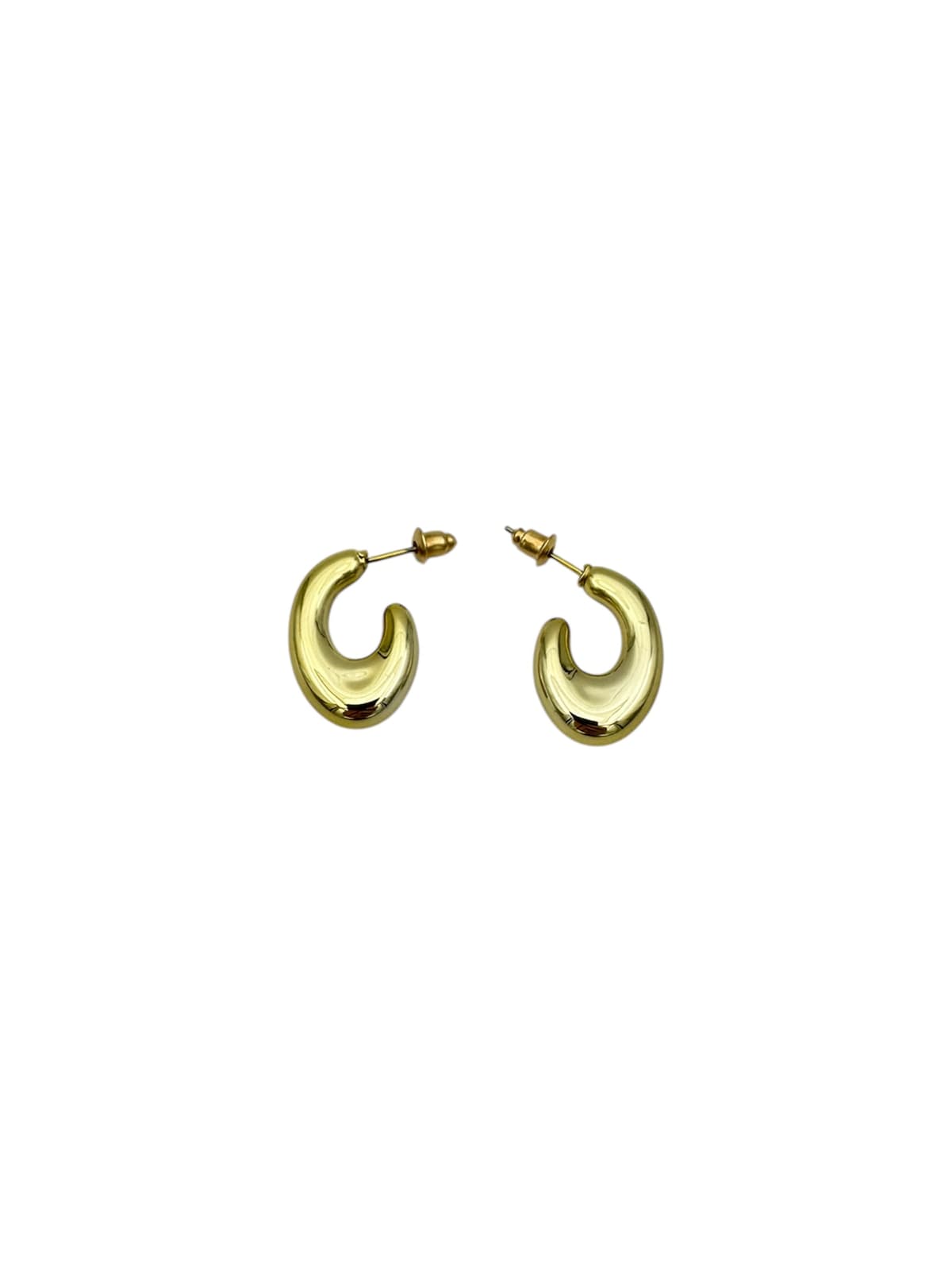 Orecchini cerchio fluidi gold - 1