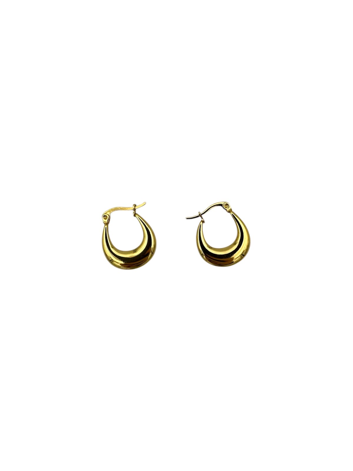 Orecchini cerchio ovali gold - 1