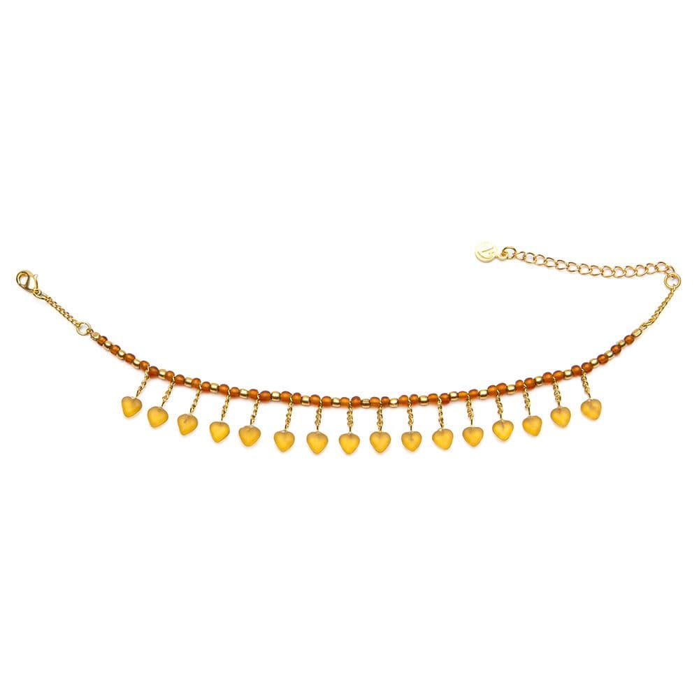 Cavigliera pendenti cuori - 1