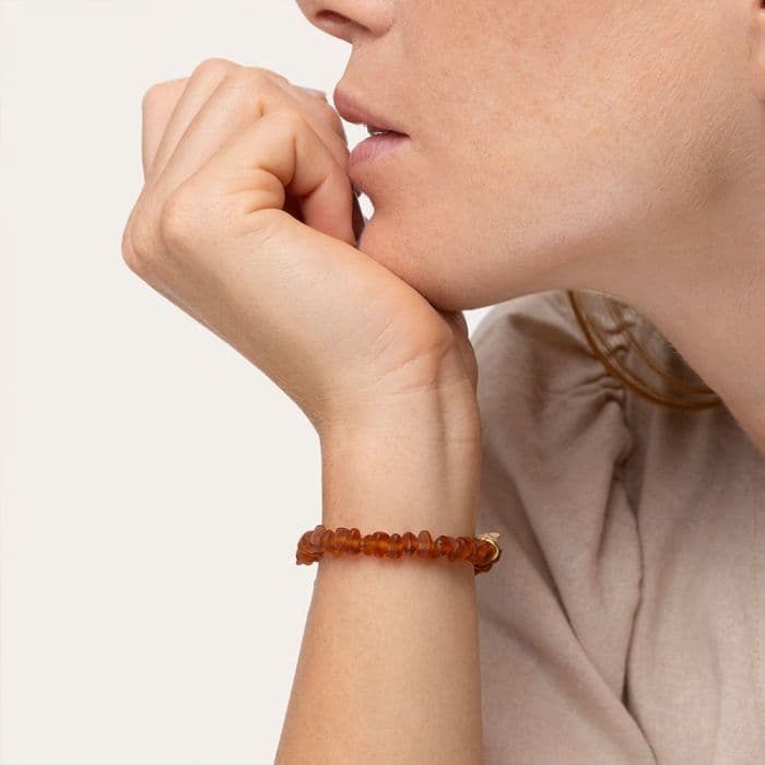 Bracciale elastico perle irregolari - 2