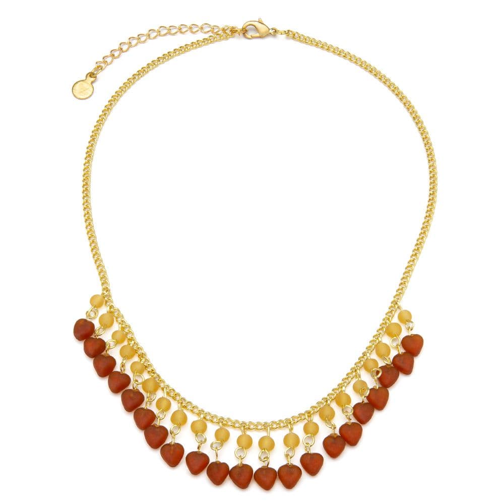 Collana pendenti cuori e perline - 1