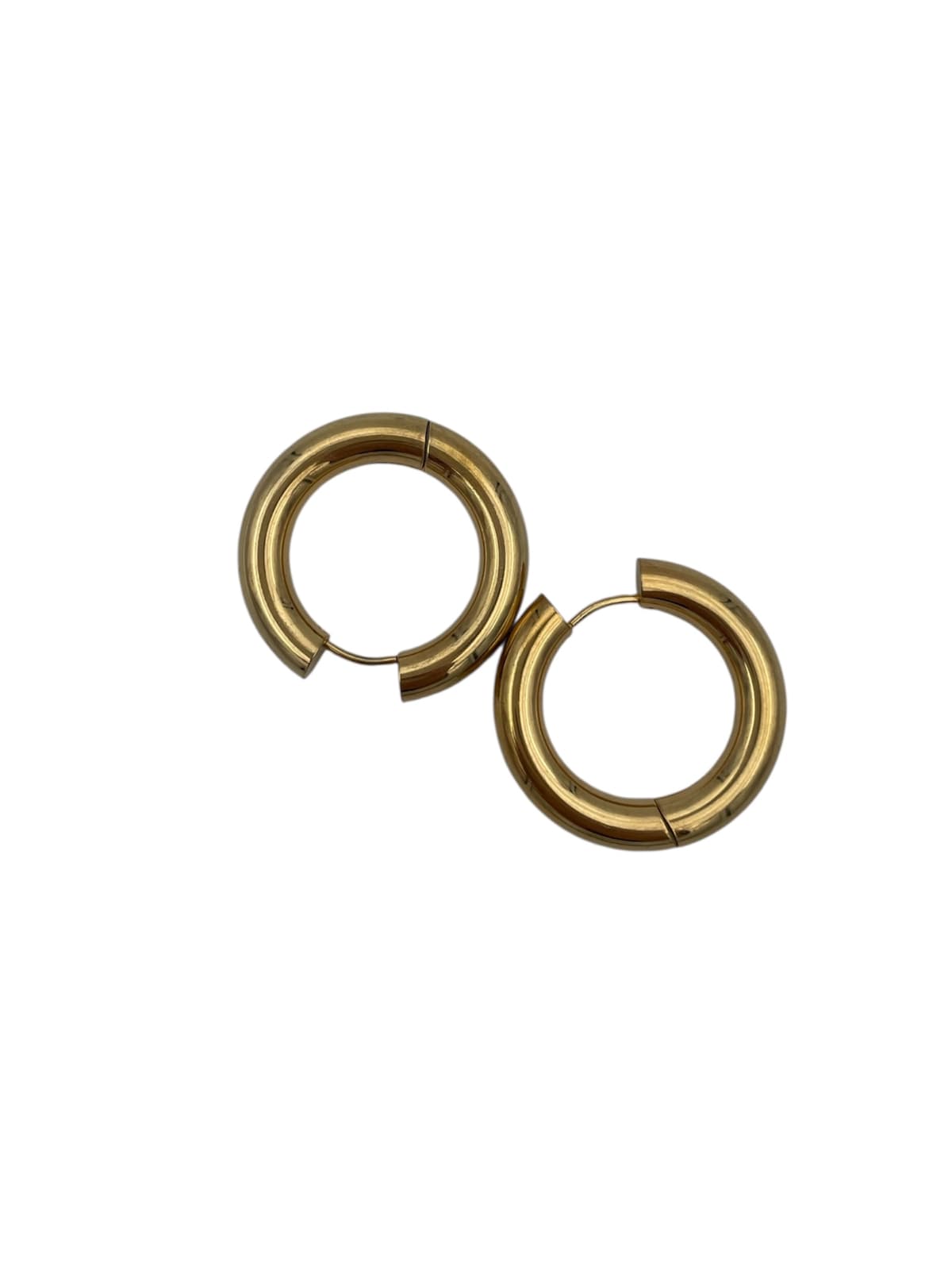 Orecchini cerchietti big gold - 1