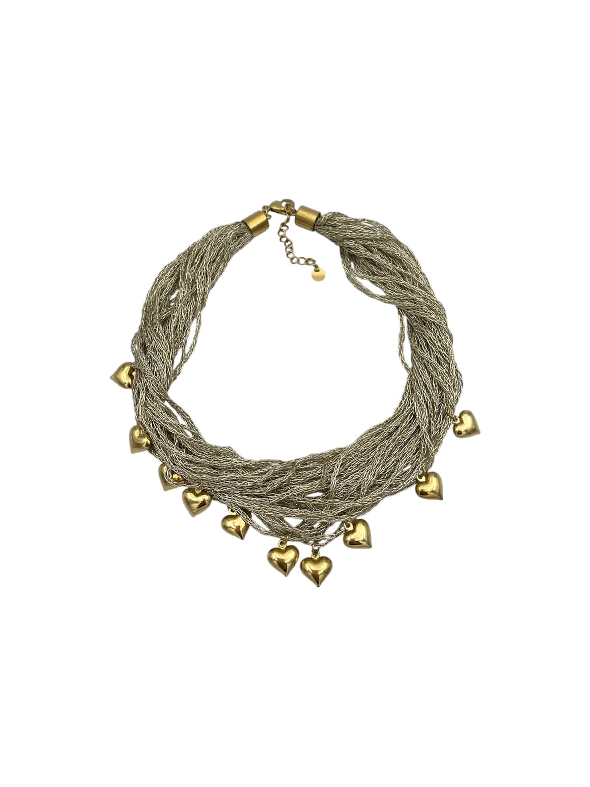 Collana cuori pendenti gold - 1