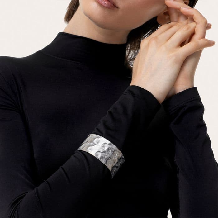 Bracciale fascia martellato 3cm - 2
