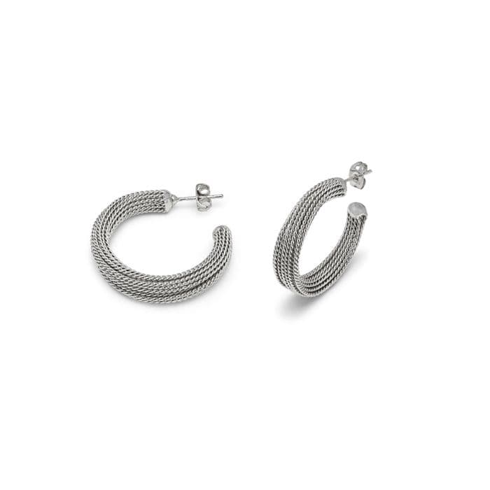 Orecchini c-hoop intreccio - 1