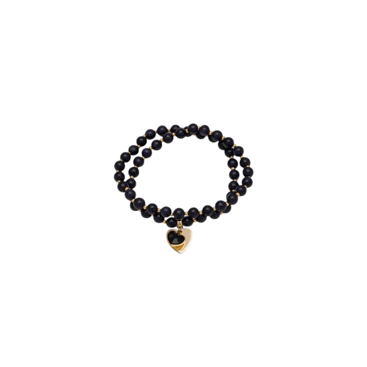 Bracciale due giri con cuori - 1