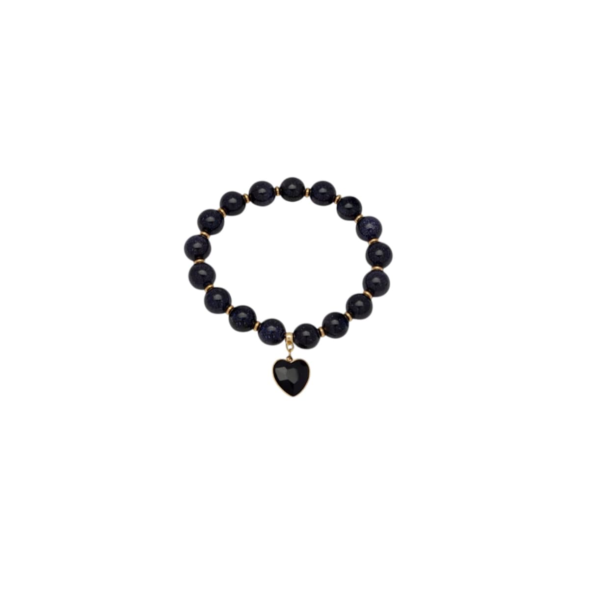 Bracciale elastico con cuore pendente - 1