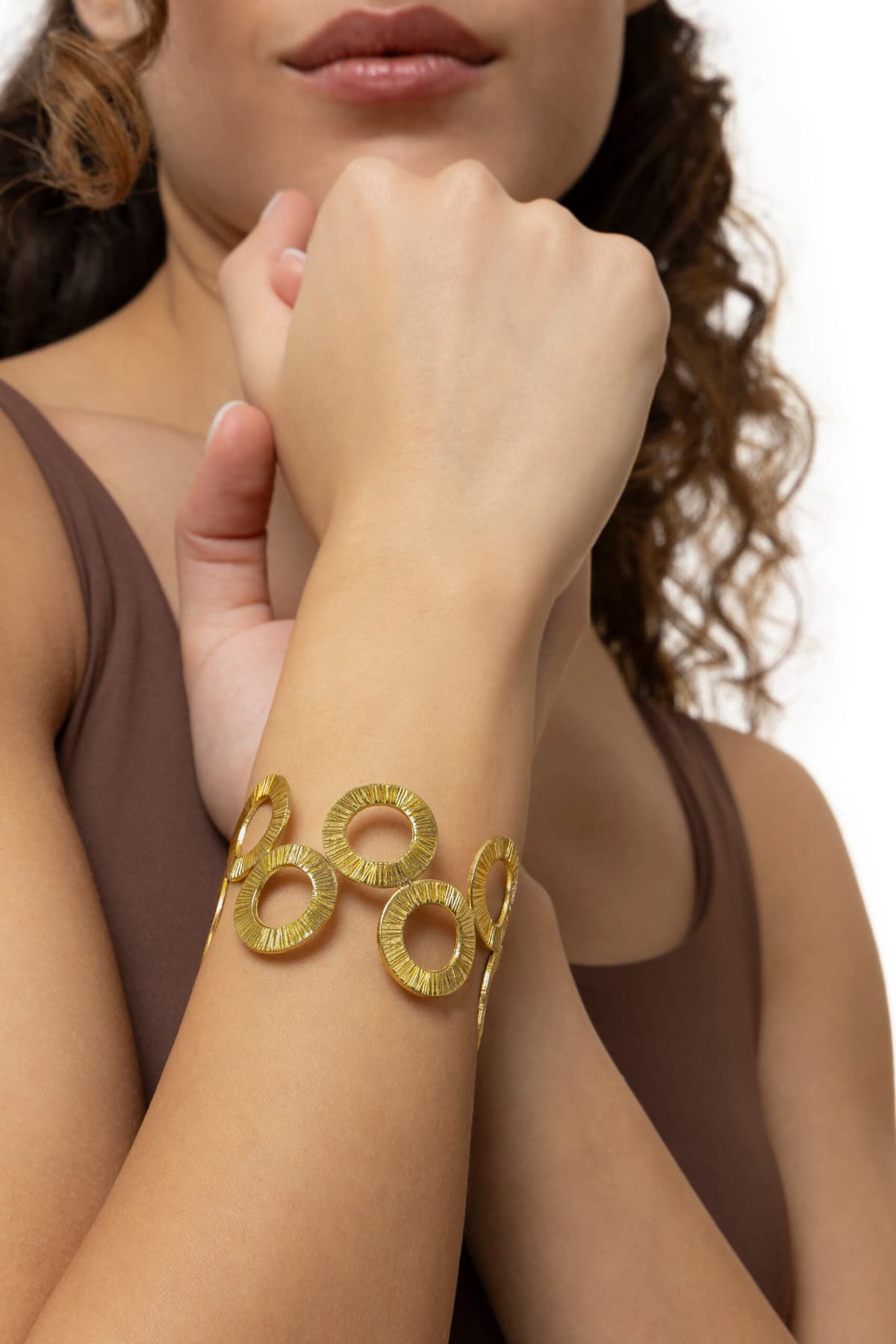 Bracciale fascia cerchi rigati - 2