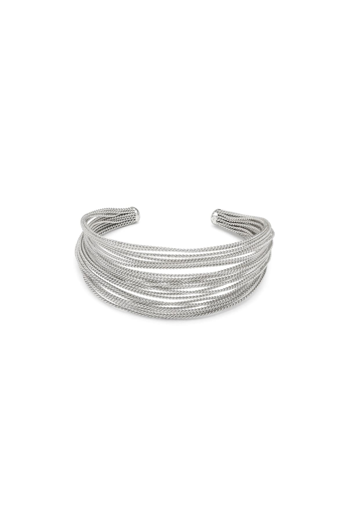Bracciale fascia multifili silver - 1