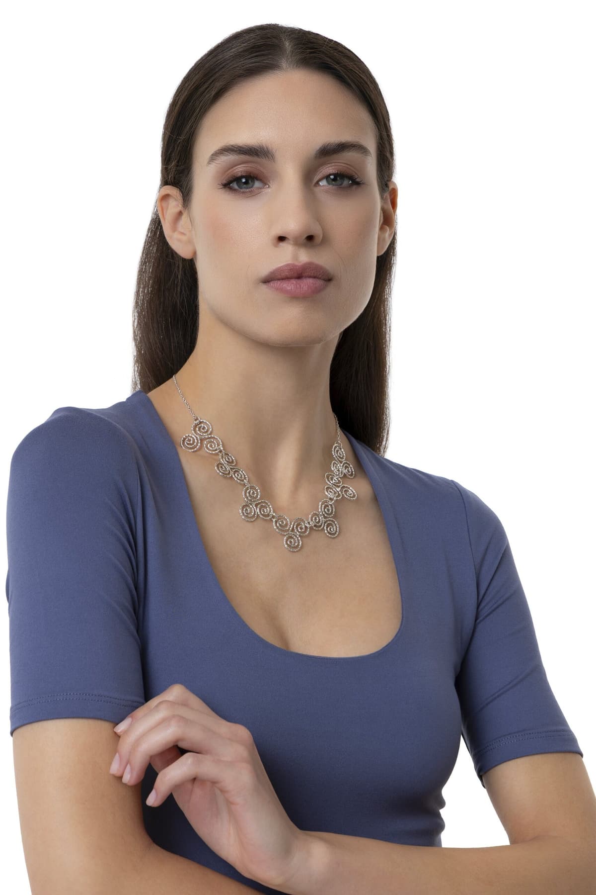 Collana tris spirali silver - 2