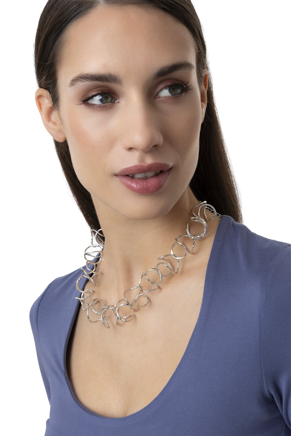 Collana curve silver - 2