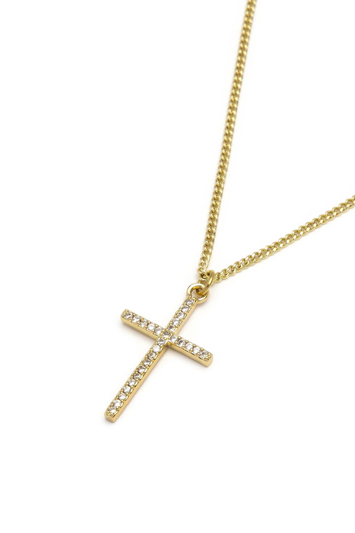 Collana croce pavé - 2