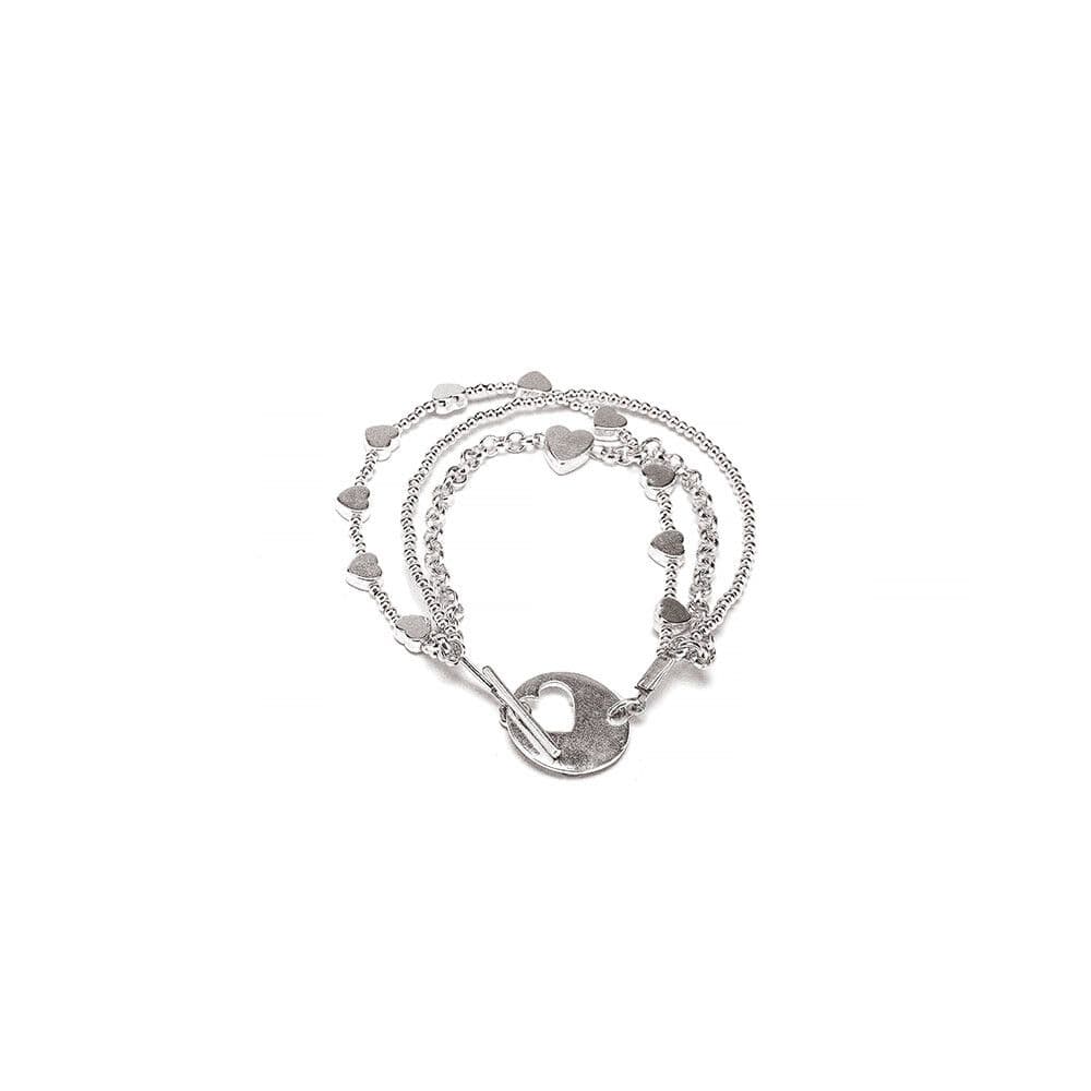 Bracciale 3 mix fili cuori - 1