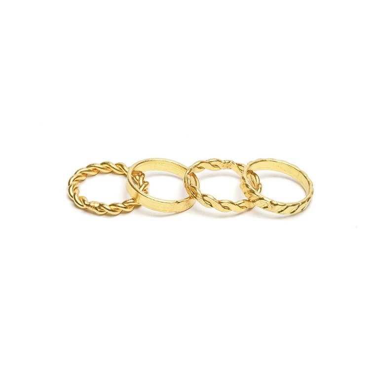 Anello fedine mix 4 design - 1