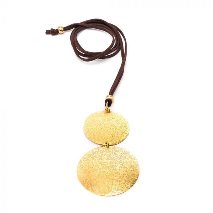 Collana con pendente 2 placche design - 1