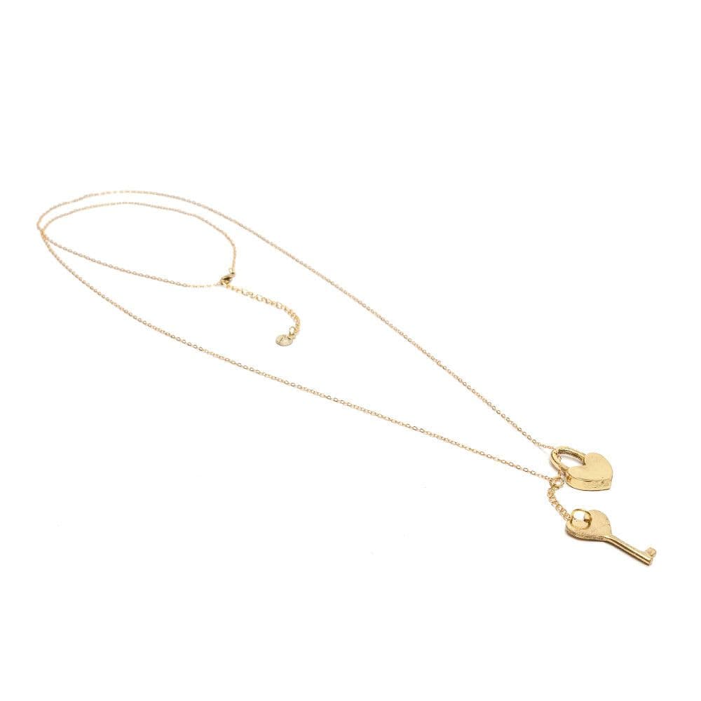 Collana catena con lucchetto e chiave - 1