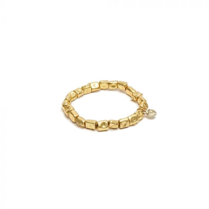 Bracciale elastico cubi medi battuti - 1