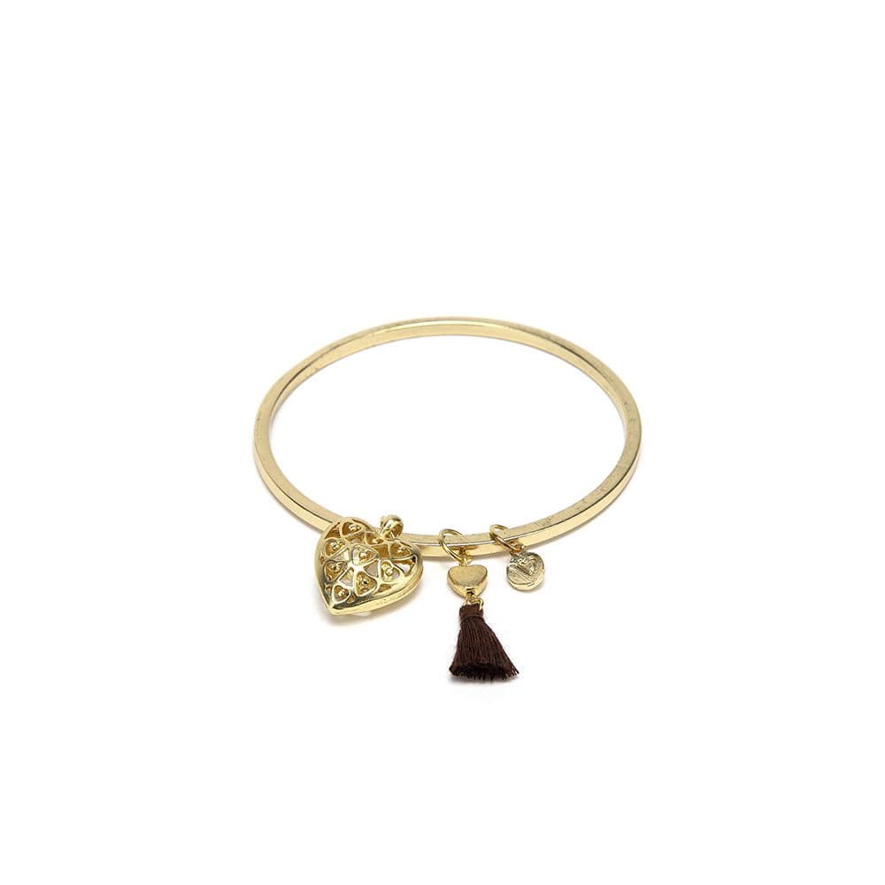 Bracciale bangle cuore forato - 1