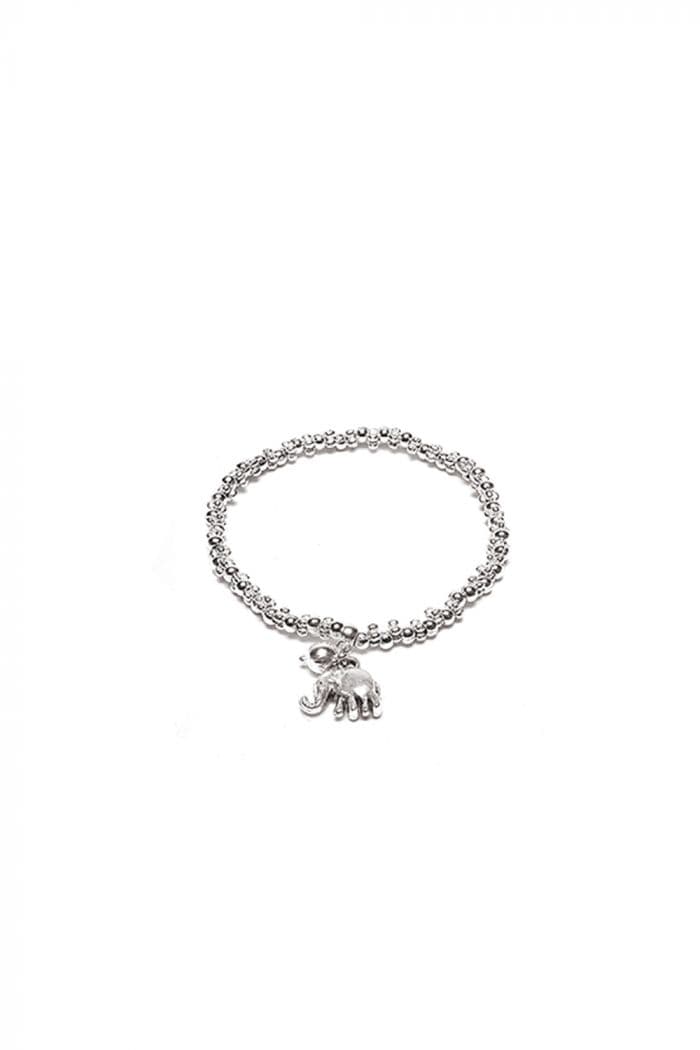 Bracciale elastico charm elefante - 1