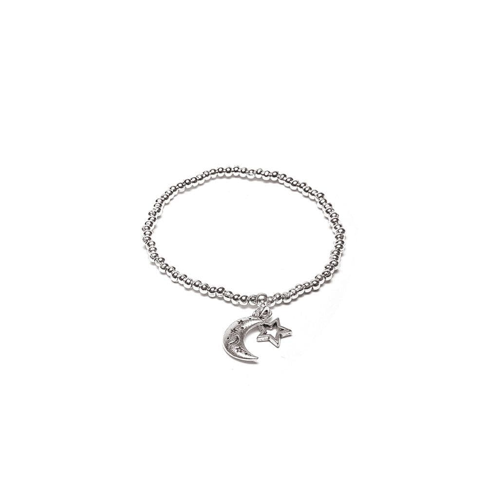 Bracciale elastico ciondoli stella & luna - 1