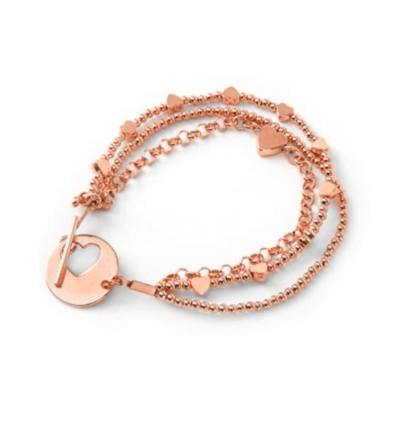 Bracciale 3 fili con cuori - 1