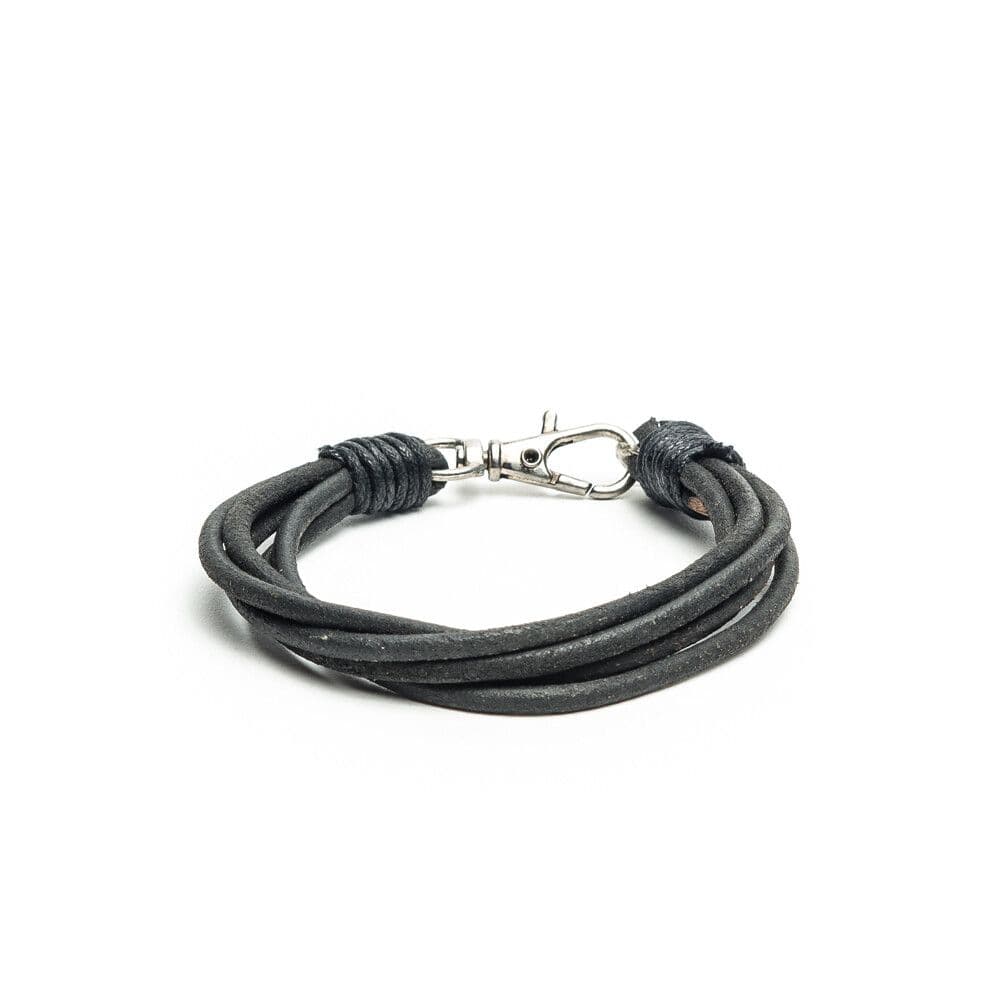 Bracciale fili pelle - 1