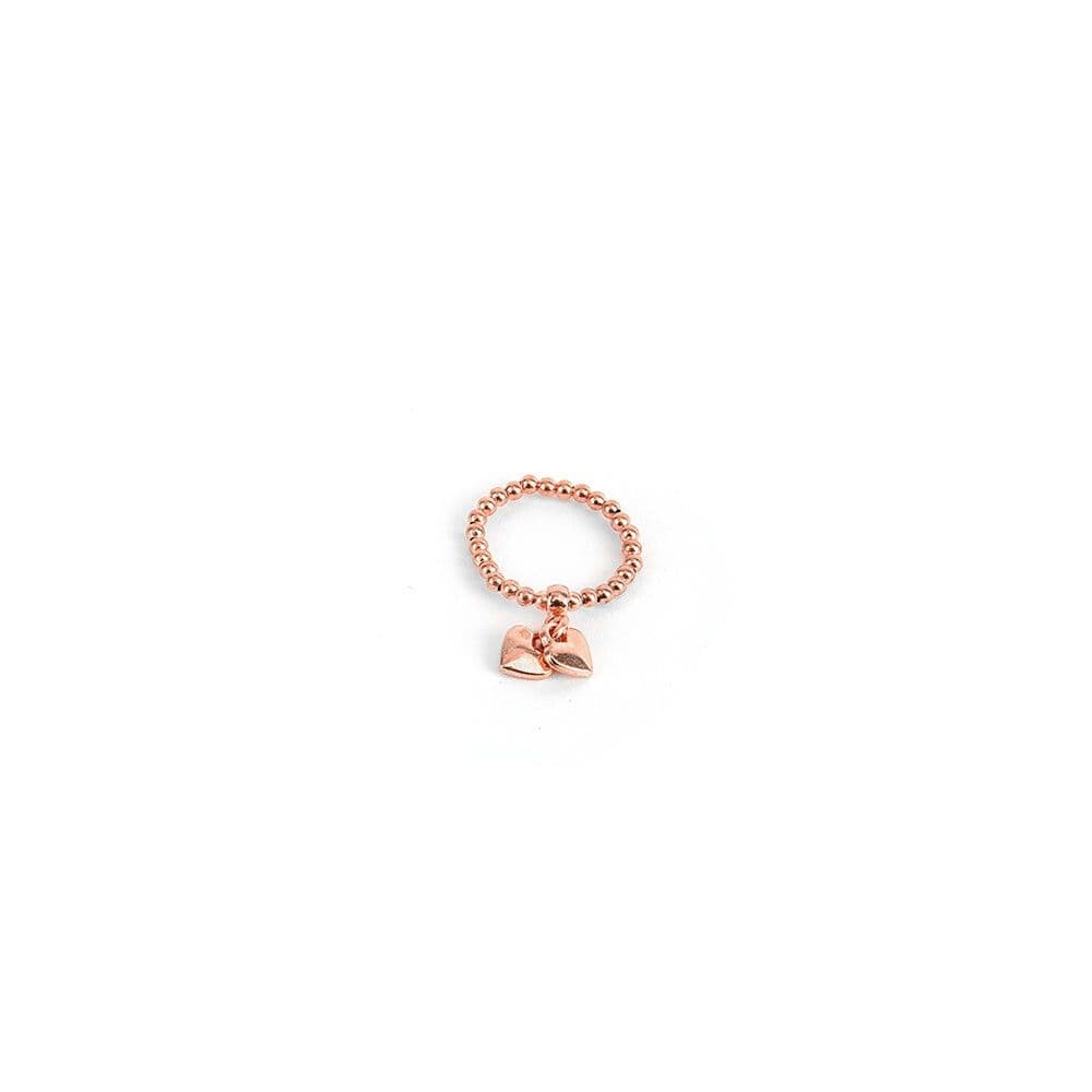 Anello elastico con pendenti cuori - 1