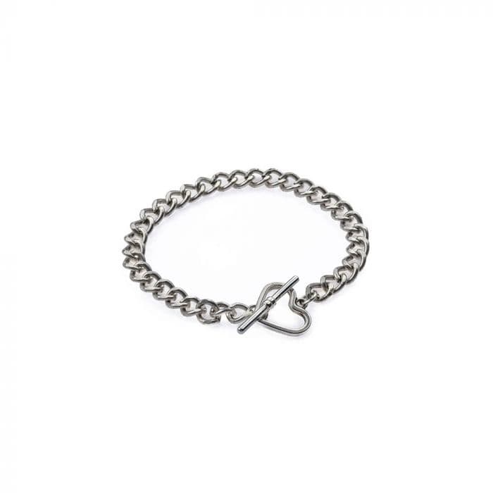 Bracciale catena t-bar sagoma cuore - 1