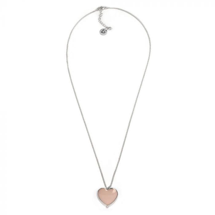 Collana cuore grande rosa - 1