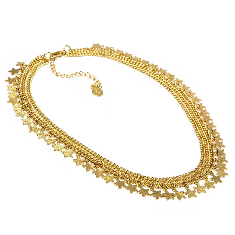 Collana 3 catene micro stelle - 1