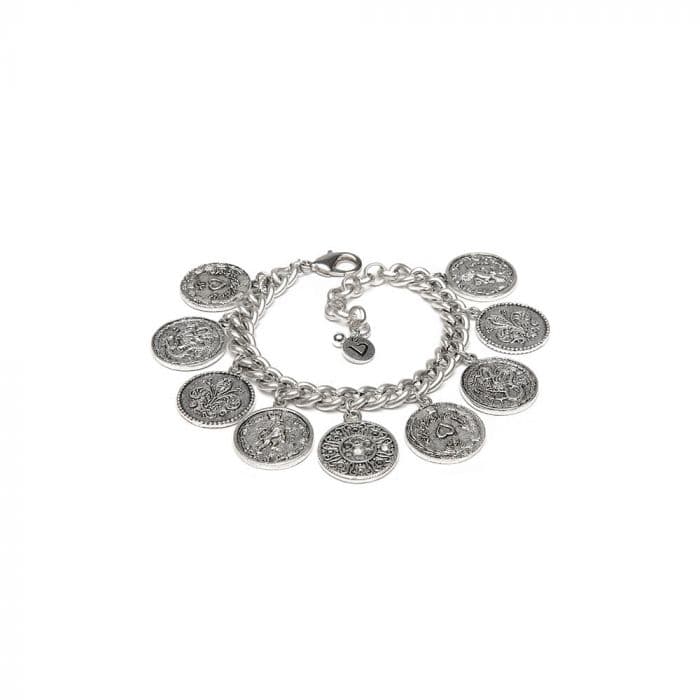 Bracciale catena pendenti monete - 1