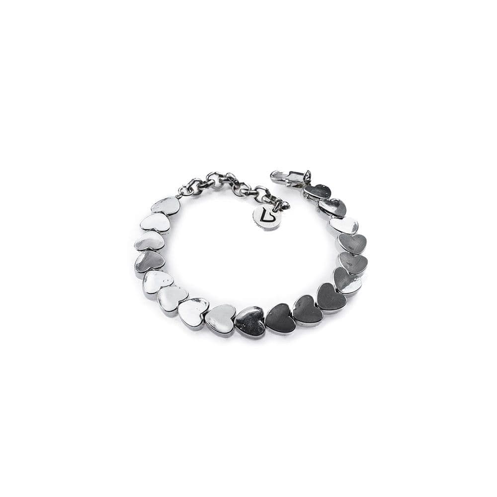 Bracciale catena cuori grandi - 1
