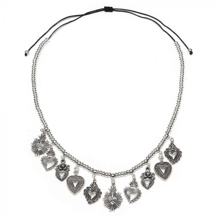 Collana regolabile pendenti cuori sacri - 1