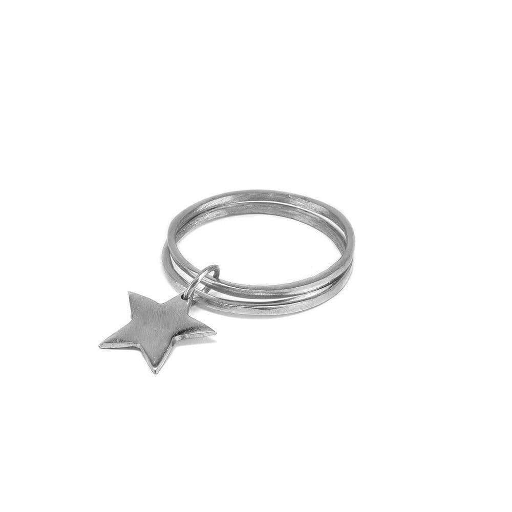 Bracciale doppio bangle stella - 1