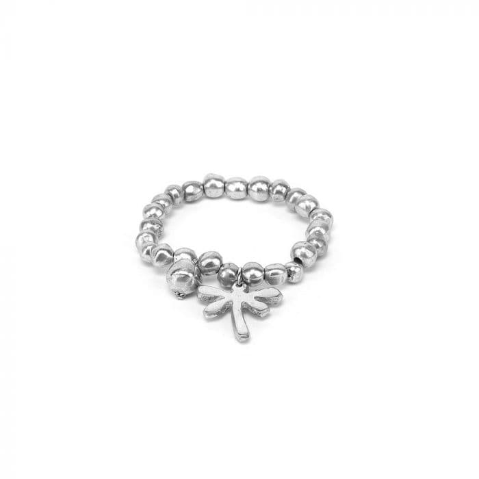 Bracciale elastico ciondolo libellula - 1