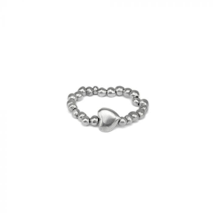 Bracciale elastico sfere e cuore - 1