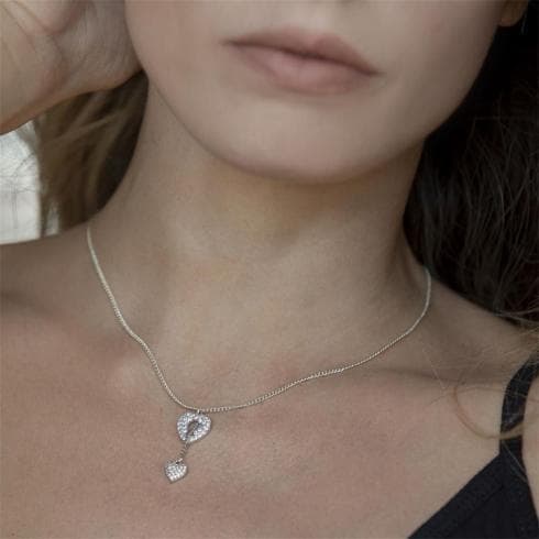Collana cuore forato brillante - 1
