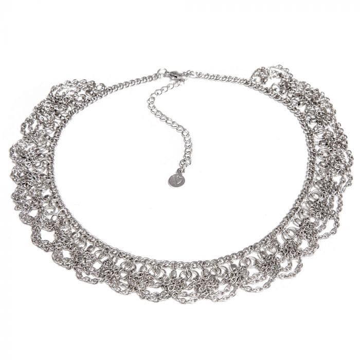 Girocollo mini catene incrociate - 1